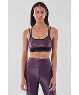 Noli Yoga Liquid Studio Sports Bra Amethyst Purple Black Racerback XS - €24,04 EUR