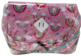 Small Day Pack Backpack for Girl's 15" Pink Rainbows -  Padded Adjustable Straps image 3