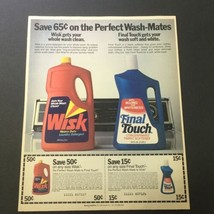 VTG 1981 Wisk Heavy Duty Laundry Detergent &amp; Final Touch Fabcon Softener... - $18.95
