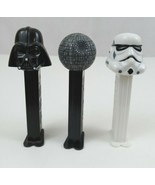 Vintage Lot of 3 Star Wars Pez Dispensers Darth Vader, Death Star, Storm... - $17.58 CAD