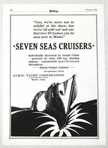 1930 Print Ad Seven Seas Cruisers Boats Almac Yacht Mystic,CT - £7.66 GBP