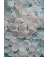 200 Plastic Bottle Caps Lids DIY Craft Art Projects white clear various ... - £3.17 GBP