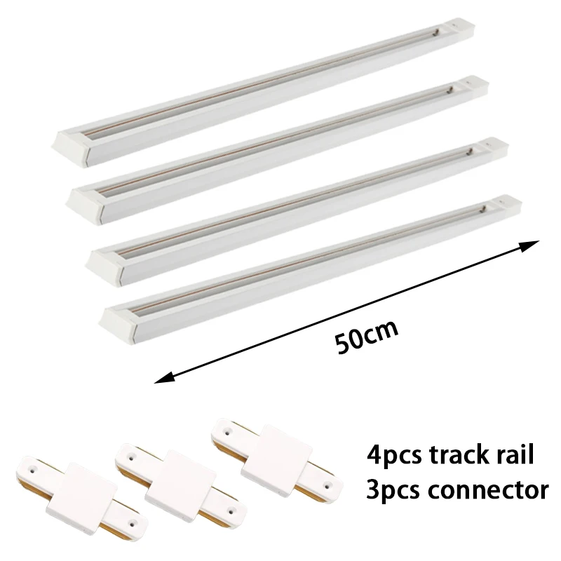 Black/White 0.5M 1M Led Track Rail 110V/220V Aluminum Led Track Light Rails Stra - $171.12