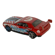 Hot Wheels Dodge Challenger Drift Car Metallic Red Spoiler Speed Graphic... - $2.99