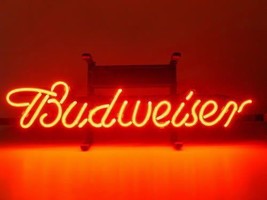 New Budweisr Logo Beer Neon Sign 24&quot;x6&quot; - £196.58 GBP