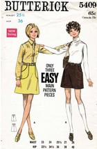Misses' A-LINE SKIRT Vintage 1960's Butterick Pattern 5409 Waist 25½ - $12.00