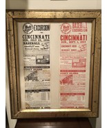 Framed Excursion Ads Baseball 1956 1957 Cincinnati Reds Pirates Braves B... - £58.69 GBP