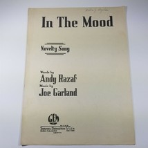 In the Mood Novelty Song by Andy Razaf Joe Garland Sheet Music 1939 - £6.27 GBP