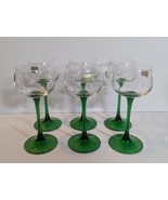 Set of  6 Vintage Arcoroc Luminarc D&#39;Arques France Green Stemmed Goblets... - $658.58 MXN