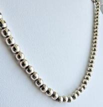 6mm Southwestern 925 Sterling Silver Pearls Bead Necklaces &quot; Navajo Style &quot; - £144.49 GBP
