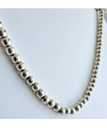 6mm Southwestern 925 Sterling Silver Pearls Bead Necklaces &quot; Navajo Style &quot; - £144.06 GBP