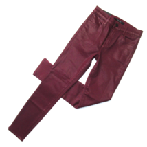 NWT J Brand Alana High Rise Crop in Oxblood Coated Ankle Slit Stretch Jeans 25 - $61.38