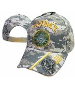 K&#39;s Novelties U.S. Army Emblem Shadow Bill Camo Camouflage Baseball Cap ... - £9.70 GBP