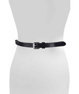 MSRP $78 Rebecca Minkoff Chain Trim Leather Belt in Black Size Large - £19.18 GBP