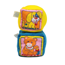 Vintage 1990 Playskool Touch Ems Soft Blocks 5346 Stuffed Animal Plush Toy - $23.75