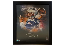 TOM BRADY Autographed Patriots &quot;In Focus&quot; 20&quot; x 24&quot; Framed Photograph FA... - £1,689.14 GBP