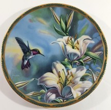 Gems Of Nature RUBY-THROATED Hummingbird And Lilies 6 1/4&quot; Plate Cyndi Nelson - £8.67 GBP