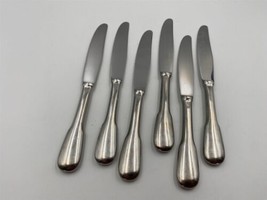 Set of 6 Novargent French Stainless Steel FIDDLE design Dinner Knives - $89.99