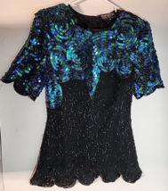 Royal Feelings Vintage Sequin Cocktail Top - £47.47 GBP