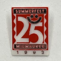 Milwaukee Wisconsin Summerfest City State Tourism Plastic Lapel Hat Pin Pinback - £4.71 GBP