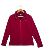 North Face Jacket Womens Medium Pink Fleece Full Zip Outdoors Classic Pr... - $601.19 MXN
