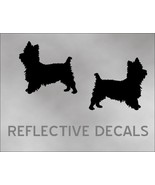 Reflective Decal Sticker Yorkie Yorkshire Cairn Scottish Terrier Pet Dog BK - £12.53 GBP