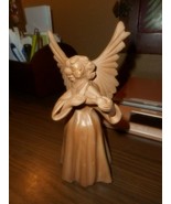ANGEL CANDLE HOLDER FIGURINE PLAYING VIOLIN UNMARKED UNIQUE CLAY 7 1/4&quot; ... - £10.34 GBP