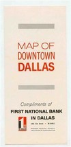 Map of Downtown Dallas First National Bank of Dallas 1950&#39;s - £13.98 GBP