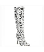 Gianni Bini Snake Print Boots Size 5.5 Gray Boots Stiletto Heel Lennoxe ... - £33.05 GBP
