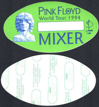 Pink Floyd OTTO Cloth Backstage Mixer Pass from the 1994 Division Bell Tour - $7.70