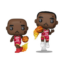 Rockets Clyde Drexler &amp; Hakeem Olajuwon 8-Bit Pop! Vinyl 2pk - $47.72