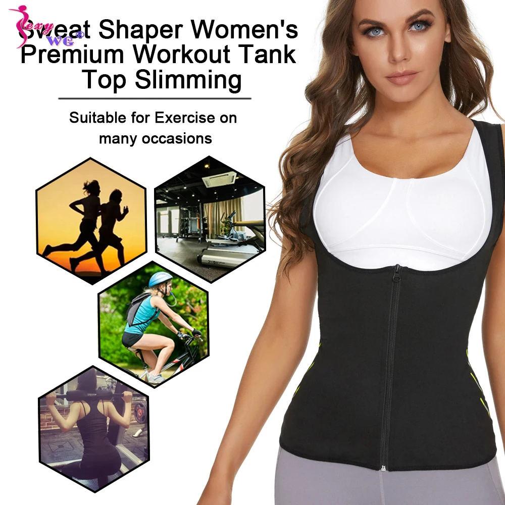 House Home AYWG Women Slimming Sauna Shirt Body Shaper Waist Trainer Sweat Corse - £33.73 GBP