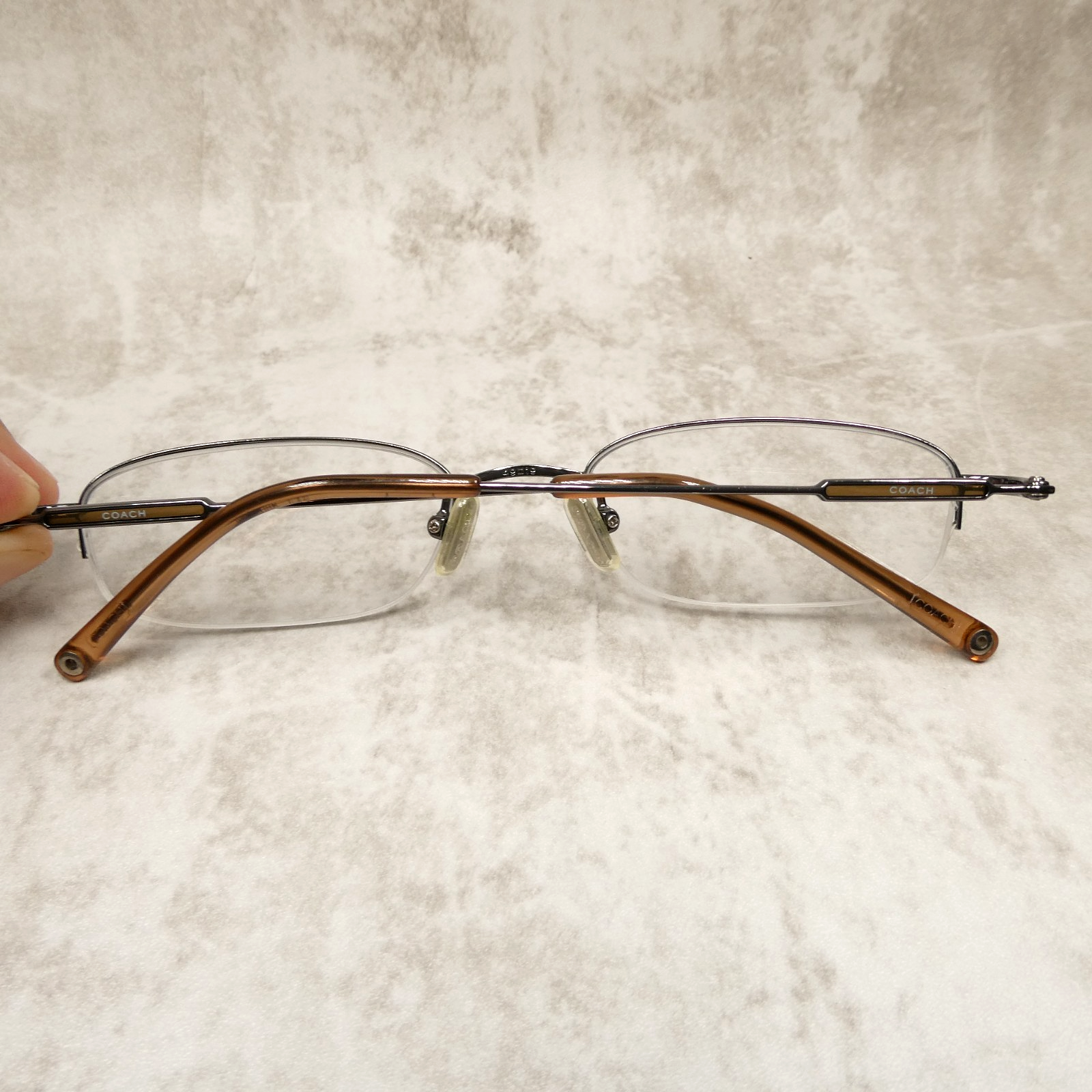 Coach Womens Polished Gray Half Rim Eyeglasses FRAMES Greenwich 304 49-19-135 Item image 4