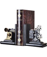 Shelf Book Ends Camera Movie Projector Bookends Heavy Vintage Storage Hi... - $46.93