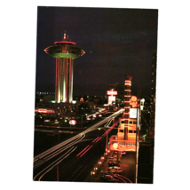 Landmark Hotel Casino Strip Night Lights Gambling Vacation Vintage Postcard - £7.45 GBP