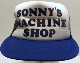 VTG Sonny&#39;s Machine Shop Mesh Trucker Snapback Hat Mechanic Auto Garage Yard - £62.01 GBP