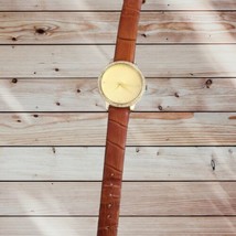 Manhattan By Croton Gold Dial Rhinestone Bezel Quartz Watch Needs Repair - $18.22