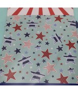 Patriotic Stars Stripes Rectangle Tablecloth 52&quot; x 90&quot; Seats 6-8 USA 4th... - £15.73 GBP