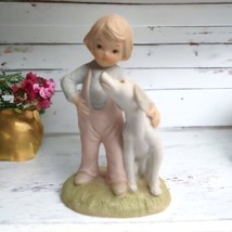 1982 Lefton China Christopher Collection Boy with Dog Figurine 03845 VTG... - £6.23 GBP