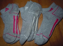 Adidas 3 Pair Gently Worn Low Cut Socks Ladies Size 5-10  - $3.99