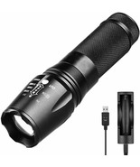 Handheld flashlight led rechargeable 2000 lumens powerful waterproof bat... - $24.02