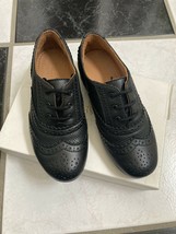 NIB 100% AUTH Gucci Toddler Kids Black Leather Wingtip GG Logo Lace Up Oxford  - £149.07 GBP