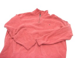EUC Polo By Ralph Lauren Mens Size Large Sweater 1/4 Zip Dark Red Brown Pony  - £19.77 GBP