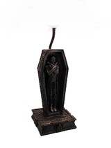 Scratch &amp; Dent Dark Dawning Vampire in the Coffin Black Table Lamp Base - £38.76 GBP