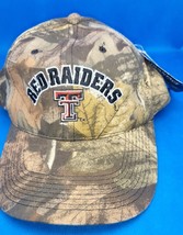Red Raiders Camouflage Baseball Hat Texas Tech NCAA Cap Adjustable Strap - £10.75 GBP