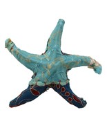 Marine Sea Star Starfish Hand Crafted Paper Mache Colorful Sari Fabric F... - £14.93 GBP