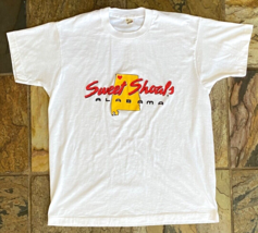 Vtg SWEET SHOALS ALABAMA T Shirt-White-Graphic Tee-XL-Single Stitch-Scre... - $65.45