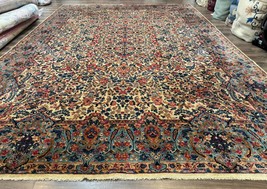 Antique Karastan Floral Kirman Rug 10x14, Wool Discontinued Karastan Carpet - $3,200.00