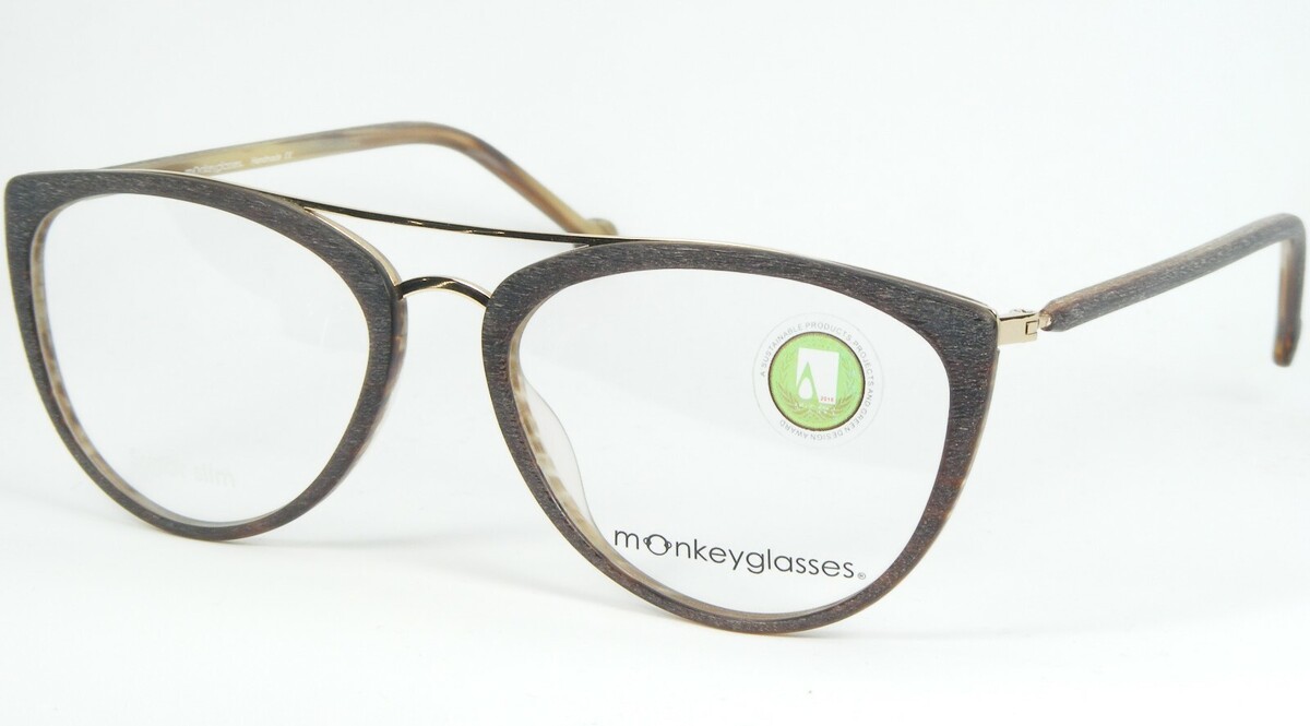 Monkeyglasses Opelia 34 Spazzolato Coffee-Brown/Oro Occhiali Scimmia 54-... - $132.99 CAD