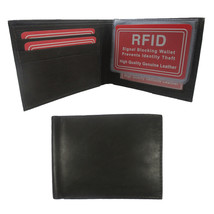 Mens Rfid Wallet Blocking Genuine Leather Bifold Credit Card Id Slot Hol... - $25.99